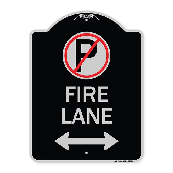 Fire Lane Heavy-Gauge Aluminum Architectural Sign, 24" x 18", BS-1824-24021
